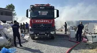 Bolu'da Hurdalıkta Yangın Çıktı