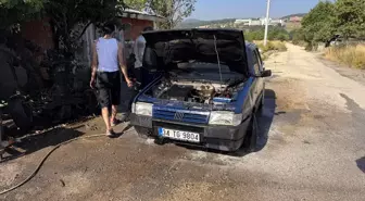 Bolu'da Park Halindeki Otomobilde Yangın Çıktı