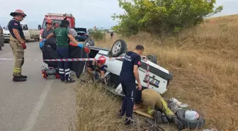 İnegöl'de Şarampole Devrilen Otomobildeki Sürücü Hayatını Kaybetti