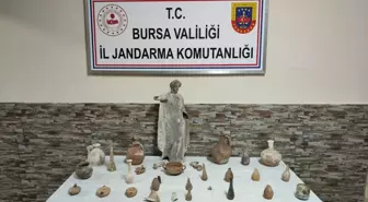 Bursa'da Tarihi Eser Operasyonu: 29 Obje ve Heykel Ele Geçirildi