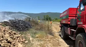 Çanakkale'de Kereste İşletmesinde Yangın Çıktı