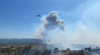 Çanakkale'de Tarım Arazisinde Yangın Kontrol Altına Alınıyor