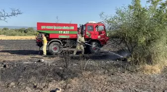 Çanakkale'de Tarım Arazisinde Yangın Çıktı