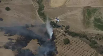 Çanakkale Ayvacık'taki Zirai Yangına Hava ve Kara Müdahalesi
