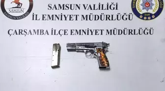 Samsun'da Ruhsatsız Tabanca Ele Geçirildi