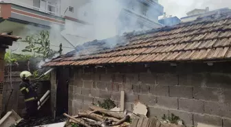 Samsun Çarşamba'da Odunlukta Yangın Çıktı