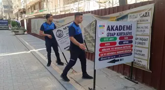 Cizre'de Zabıta Ekipleri Kaldırım İşgallerine Müdahale Etti