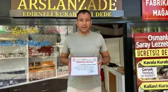 Glutensiz Osmanlı Tatlıları Üreten İşletmelere Teşekkür Belgesi