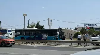 Çorlu'da Halk Otobüsünde Motor Yangını