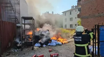 Çorum'da Tekstil Firmasında Yangın Çıktı