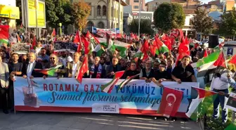 Çorum'da Filistin ve Küresel Sumud Filosu'na Destek Yürüyüşü Düzenlendi