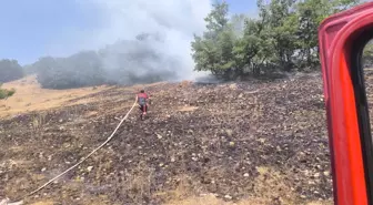Sungurlu'da Tarlada Çıkan Yangın İtfaiye Ekiplerince Söndürüldü
