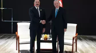 Erdoğan ve Aliyev Tiencin'de Buluştu