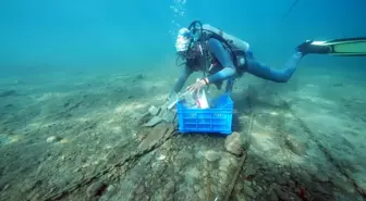 Kaş'ta Deniz Temizliği: Atıklar Su Altından Çıkarıldı