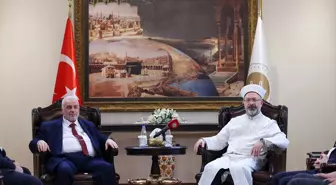 Diyanet İşleri Başkanı Ali Erbaş, Suriye Vakıflar Bakanı ile Görüştü