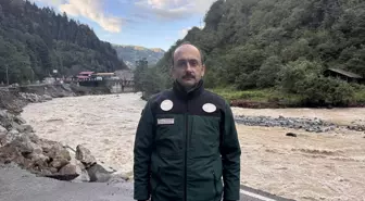 Rize'de Dere Yataklarındaki Su Seviyesi Tehlikeli Boyutlarda