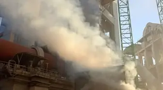 Düzce'de Çimento Fabrikasında Yangın Çıktı