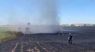 Keşan'da Buğday Tarlasında Yangın