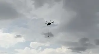 Edirne'nin Keşan ilçesinde orman yangınına havadan ve karadan müdahale