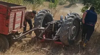 Traktör Devrildi, Sürücü Hayatını Kaybetti