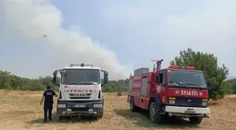 Keşan Belediyesi İtfaiye Ekipleri Şarköy Yangınına Destek Veriyor