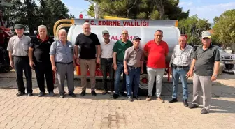 Edirne'de Yangın Söndürme Tankeri Çamlıca Köyü'ne Kazandırıldı