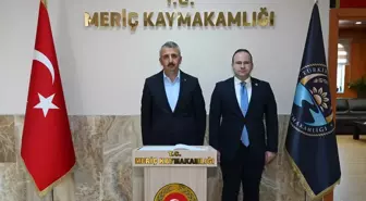 Edirne Valisi Yunus Sezer'den Meriç Kaymakamı Güvenç'e Ziyaret