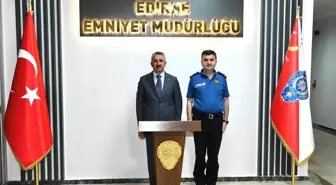 Edirne Valisi Yunus Sezer, Emniyet Müdürü Muhittin Ayhan'ı Ziyaret Etti
