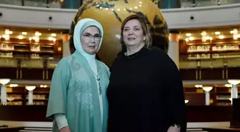 Emine Erdoğan, Gürcistan Cumhurbaşkanı Kavelashvili'nin eşiyle Millet Kütüphanesi'ni ziyaret etti