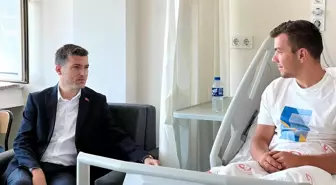 Erbaa Belediye Başkanı Karagöl'den yaralı Uzman Çavuş Ferhat Yurtalan'a ziyaret