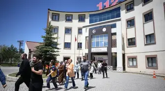 Erzurum'da acil sağlık personeli, yangına hazırlık tatbikatı yaptı