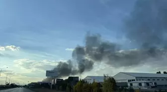 Erzurum'da Boya Üretim Tesisinde Yangın