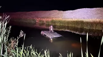 Park Halindeki Cipe Çarpan Sürücü Karasu Nehri'ne Düştü