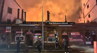 Erzurum'da Cağ Kebap Restoranında Yangın Çıktı