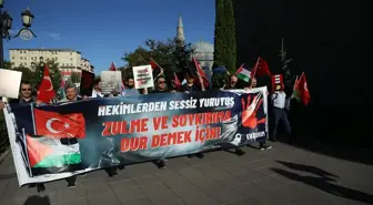 Erzurum'da Sağlık Çalışanlarından Gazze İçin Sessiz Yürüyüş