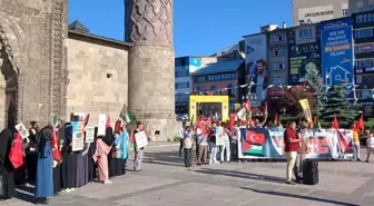 Erzurum'da Sağlık Çalışanlarından Gazze Protestosu
