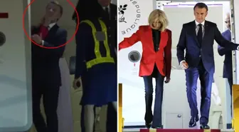 Eşinden yediği tokada 'Şaka' diyen Macron'u zora sokacak görüntü