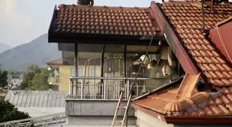 Fethiye'de İki Katlı Evde Yangın Çıktı