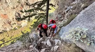 Fethiye'de Mahsur Kalan Alman Turist Kurtarıldı