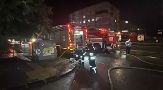 Gaziantep'te 7 katlı binanın teras katında çıkan yangın söndürüldü