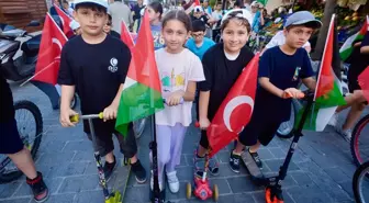 Filistin'e Destek İçin 'Özgür Filistin Bisiklet Turu' Düzenlendi