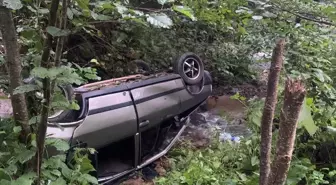 Giresun'da Otomobil Dere Yatağına Devrildi: 3 Yaralı