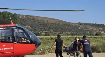 Gökçeada'da Solunum Sıkıntısı Çeken Kadın, Hava Ambulansıyla Hastaneye Nakledildi