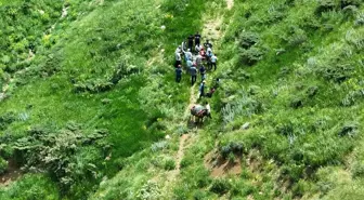 Hakkari'de Dağda Düşen Kişi Hastaneye Kaldırıldı