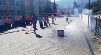 Hanönü'de yangın tatbikatı yapıldı