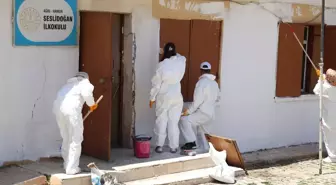 AFAD Ekibi, Köy Okulunu Güzelleştirmek İçin Seferber Oldu