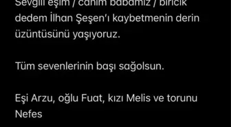 Usta Sanatçı İlhan Şeşen 76 Yaşında Hayatını Kaybetti