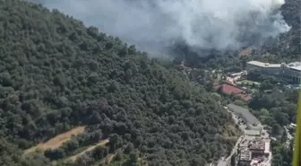 İzmir Narlıdere'de Orman Yangınına Hızla Müdahale Ediliyor