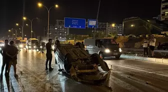 Kahramanmaraş'ta Takla Atan Araçta Sürücü Yaralandı