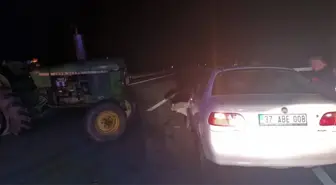 Karabük'te Otomobil-Traktör Çarpışması: 4 Yaralı
